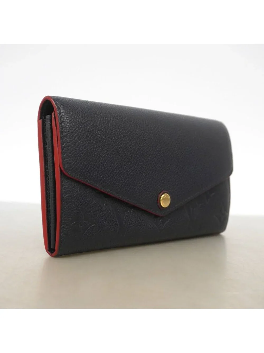 Louis Vuitton Wallet Monogram Empreinte Portefeuille Sarah Marine Rouge